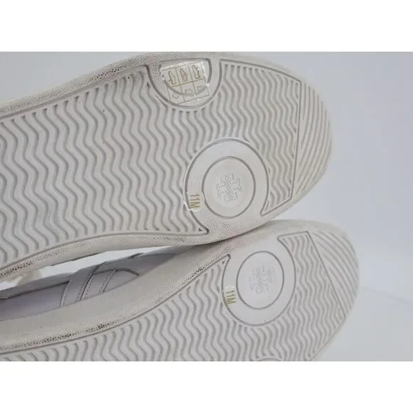 Tory Burch Hank Court Sneakers Womens 11M White Leather Lace Up Shoes - Picture 13 of 14
